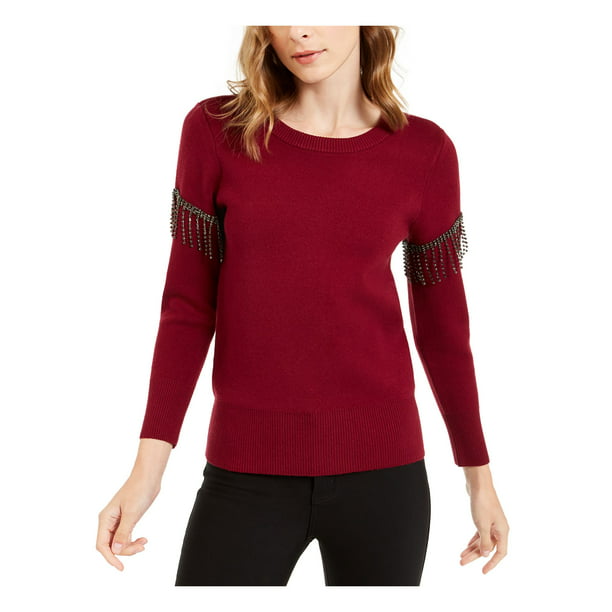 Alfani Womens Embellished Swing Lightweight Pullover Sweater Top Plus